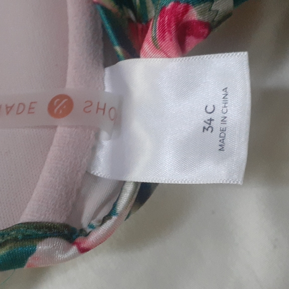 Shade and shore green floral one piece bathing suit size 34C - Picture 8 of 11